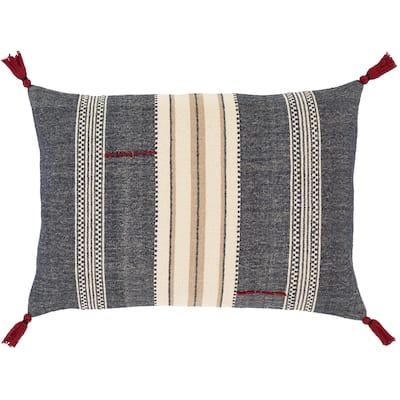 Livabliss Park Handwoven Stripe Lumbar Pillow