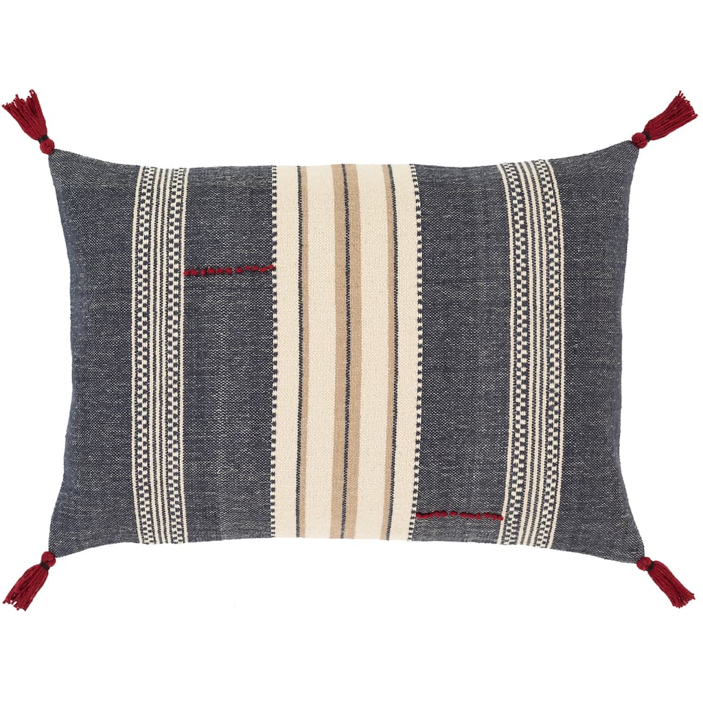 Livabliss Park Handwoven Stripe Lumbar Pillow