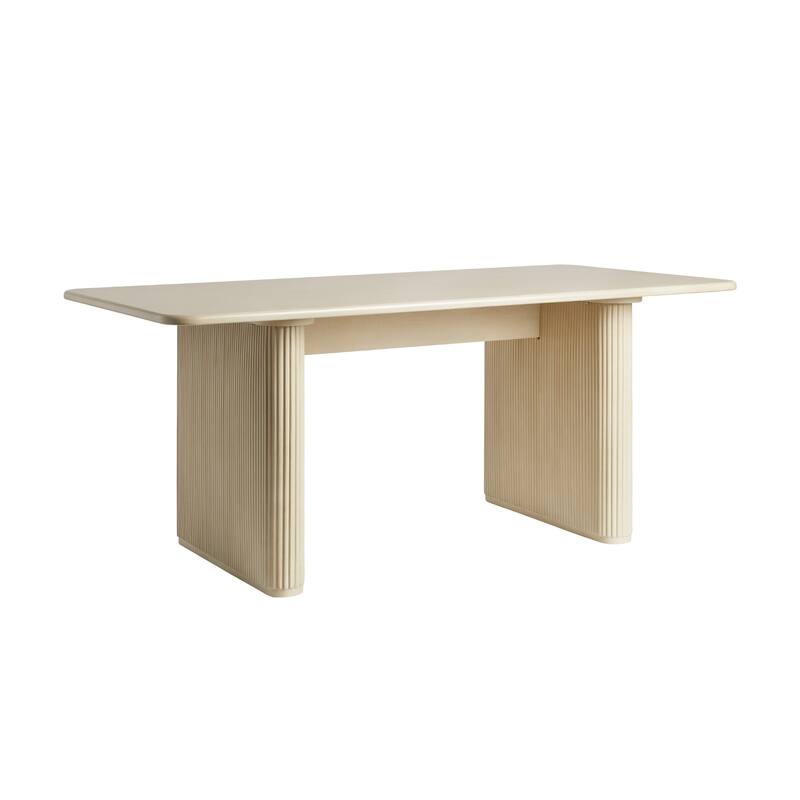 Middlebrook Designs 68" Modern Dining Table with Reeded Base