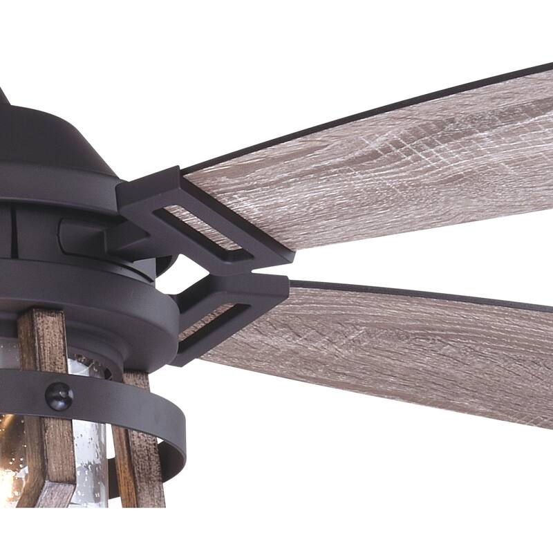 Barnes 54 in. Farmhouse Outdoor Ceiling Fan with Light Kit and Remote