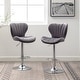 preview thumbnail 65 of 75, Roundhill Furniture Ellston Upholstered Adjustable Swivel Barstools, Set of 2