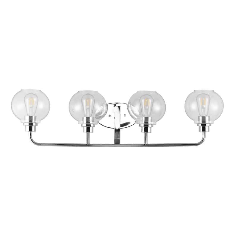 Staunton Iron/Seeded Glass Cottage Rustic LED Vanity Light, by JONATHAN Y