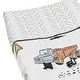 preview thumbnail 4 of 4, Sweet Jojo Designs Construction Truck Boy Changing Pad Cover - Grey Yellow Orange Red Blue Transportation Chevron Arrow