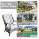 preview thumbnail 33 of 31, 5-Piece Aluminum Woven Rattan Dining Set with Cushions and Tempered Glass