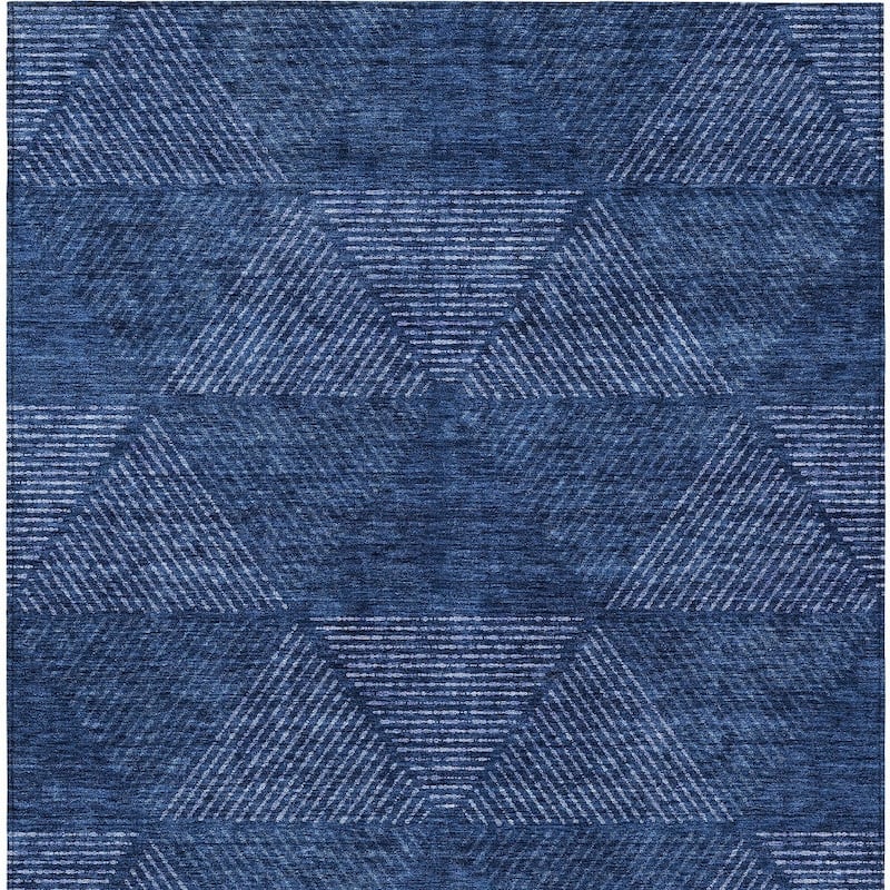 HomeRoots Geometric Transitional Rectangle Outdoor Rug