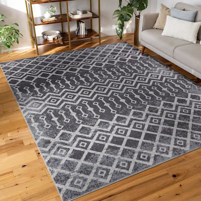 Gematria Moroccan Geometric Indoor Area Rug