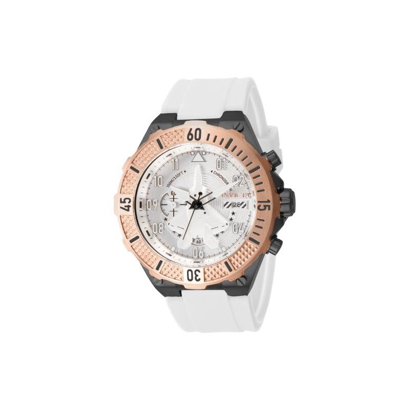 Invicta Men's 39894 Aviator Quartz Multifunction Silver Dial Watch - White