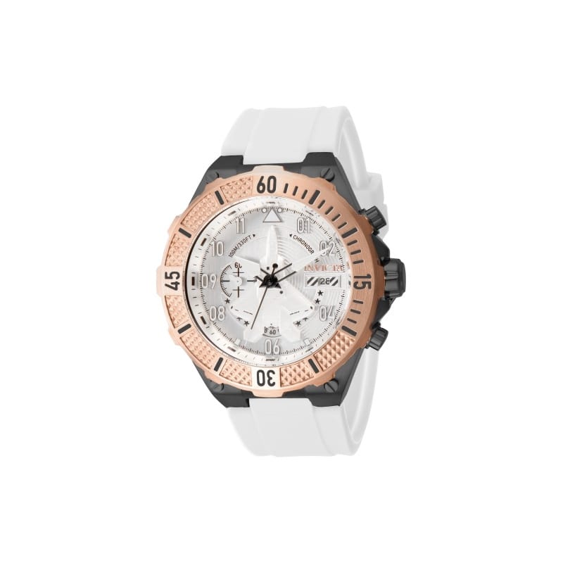 Invicta Men's 39894 Aviator Quartz Multifunction Silver Dial Watch - White