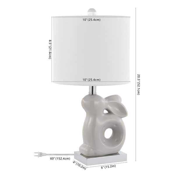 SAFAVIEH Kids Lighting 19" Ruby Rabbit Lamp - 10"W x 10"D x 19"H