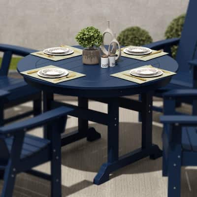 Polytrends Laguna Hdpe All Weather Outdoor Patio 47" Round Dining Table