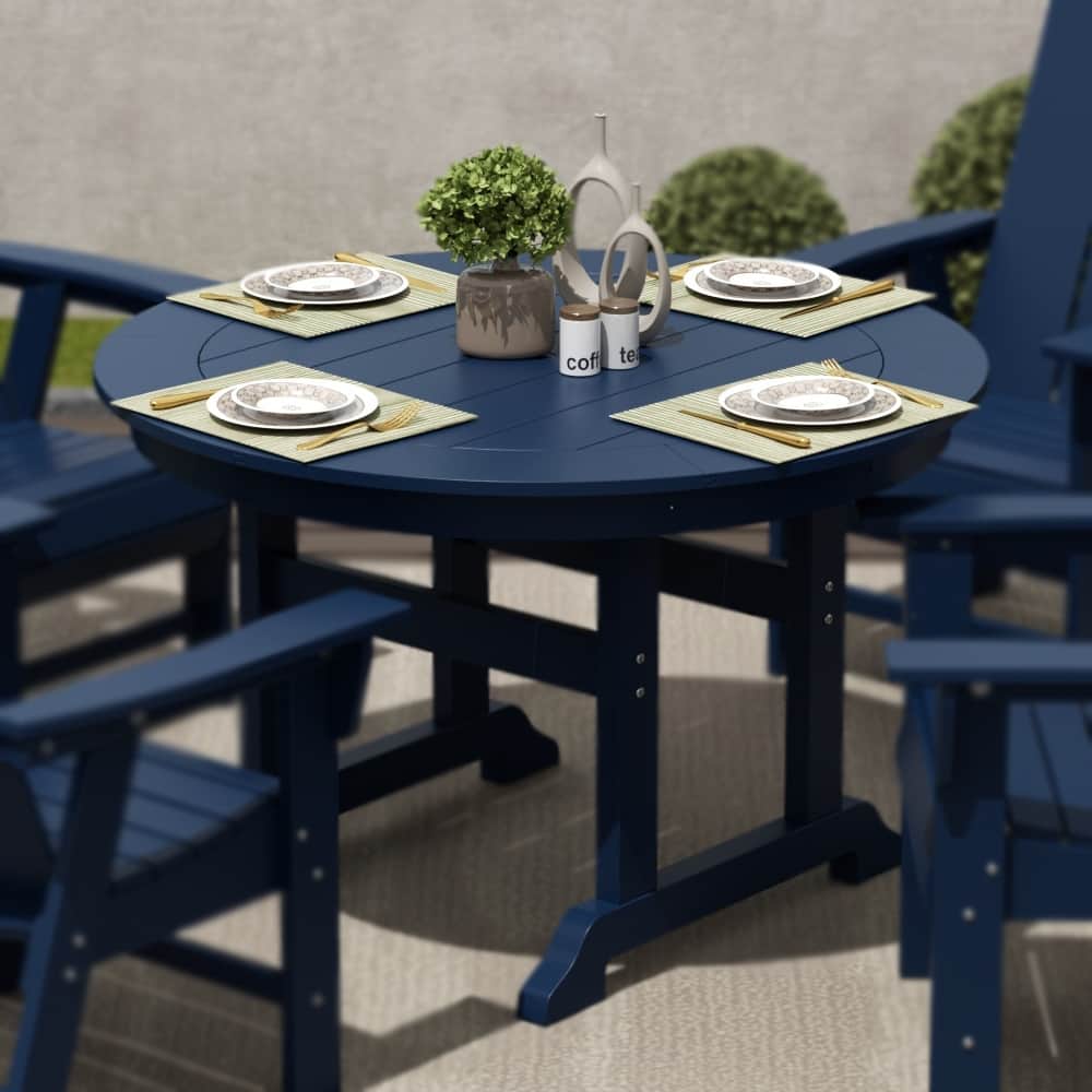 Laguna Hdpe All Weather Outdoor Patio 47" Round Dining Table