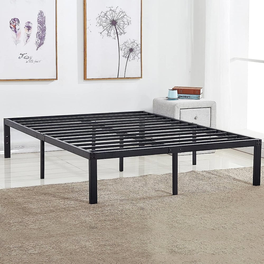 Javlergo 14 Inch Metal Platform Bed Frame, Heavy Duty Steel Slat/No Box Spring Needed