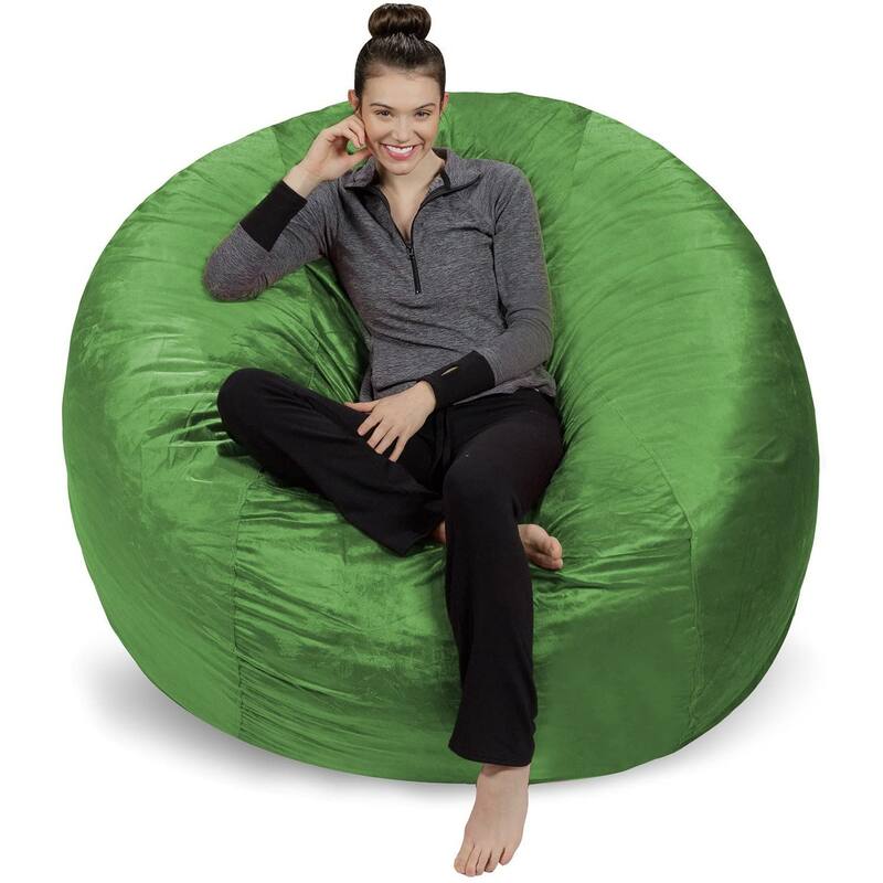 6-foot Memory Foam Bean Bag Chair - Lime