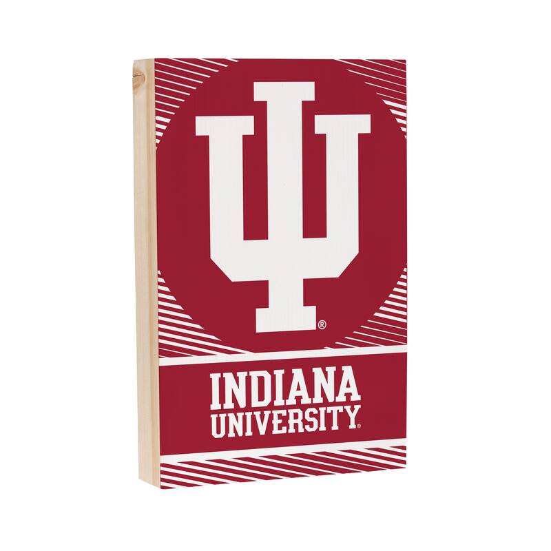Indiana University Wooden Tabletop Mantel Shelf Sign