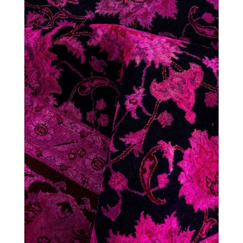 Fine Vibrance One-of-a-Kind Hand-Knotted Area Rug - Navy, 10' 3" x 14' 1" - 10' 3" x 14' 1"