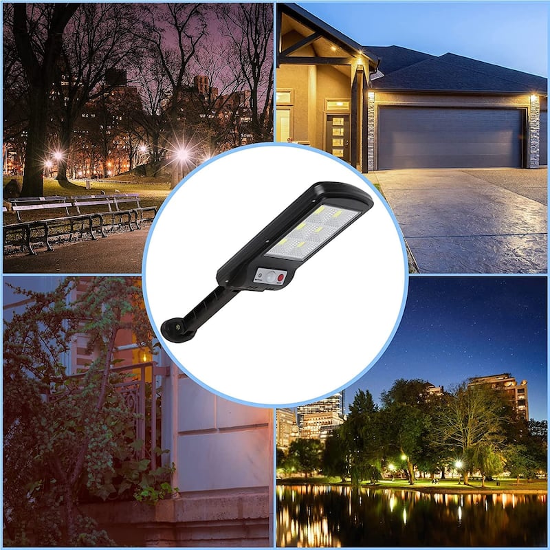2 Pack 40W Solar Street Lights, 1000 LM - 2PCS