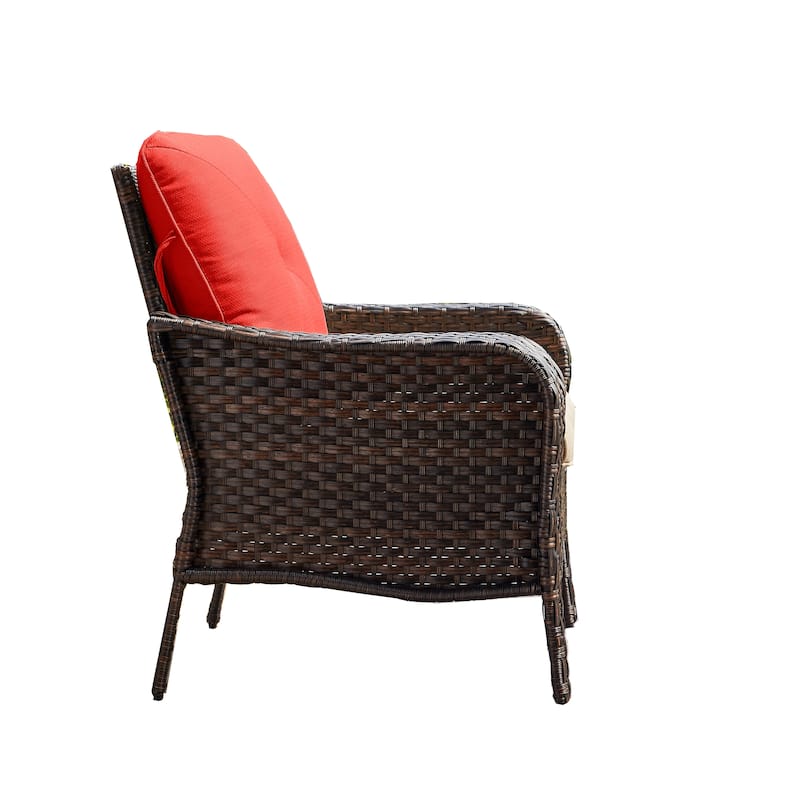 Gymojoy Outdoor Patio Chair with Deep Seating and Cushion (set of 2)