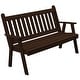 preview thumbnail 12 of 16, Pine 6' Traditional English Garden Bench Walnut Stain