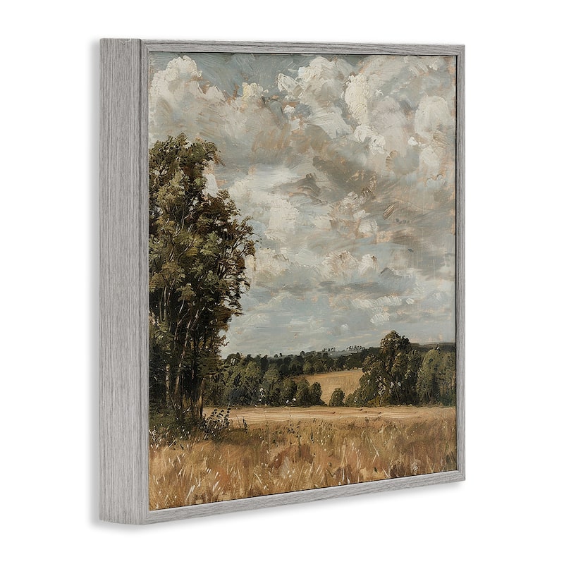 Stupell Clouds Over Country Scenery Framed Giclee Art Design By LSR Creative Studio