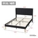 preview thumbnail 87 of 91, Caxkun Upholstered Platform Bed Frame with Wingback headboard