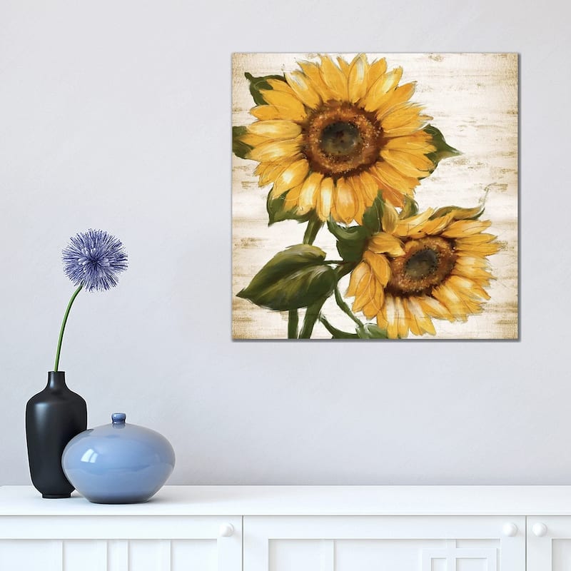 iCanvas "Sunflower Summer II" by Conrad Knutsen Canvas Print - 18x18x1.5