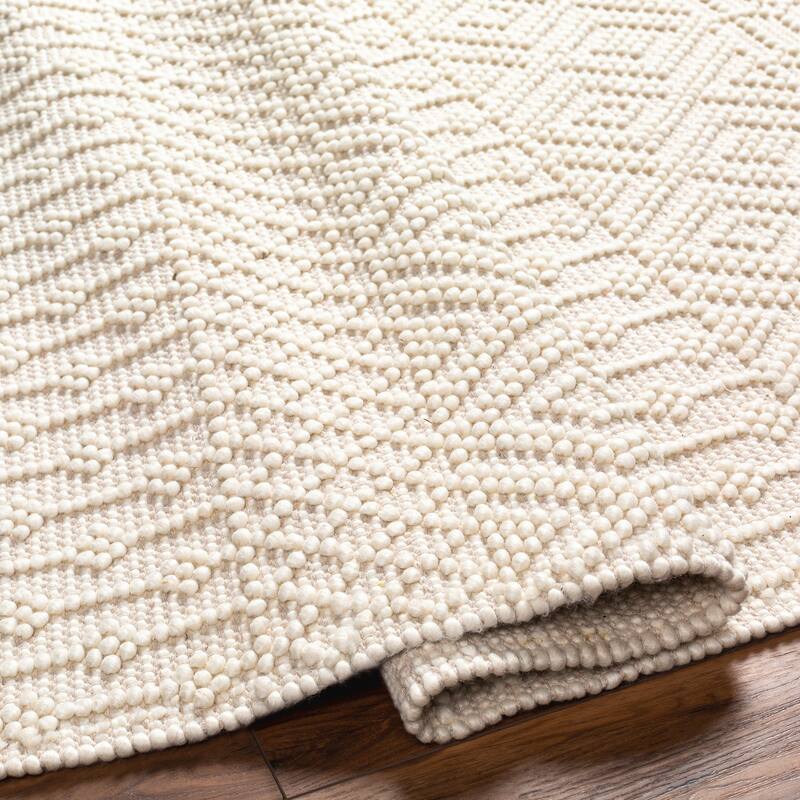 Thackery Handmade Farmhouse Stripe Wool Area Rug
