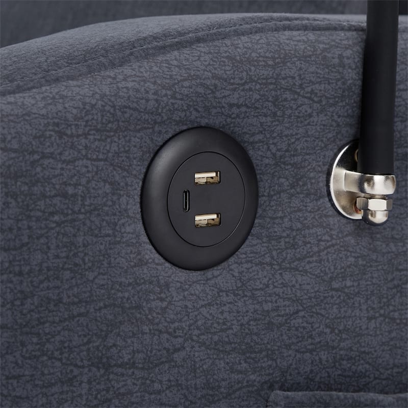 Convertible Sofa Bed with 3 USB Ports, 2 Side Pockets,2 Cup Holders