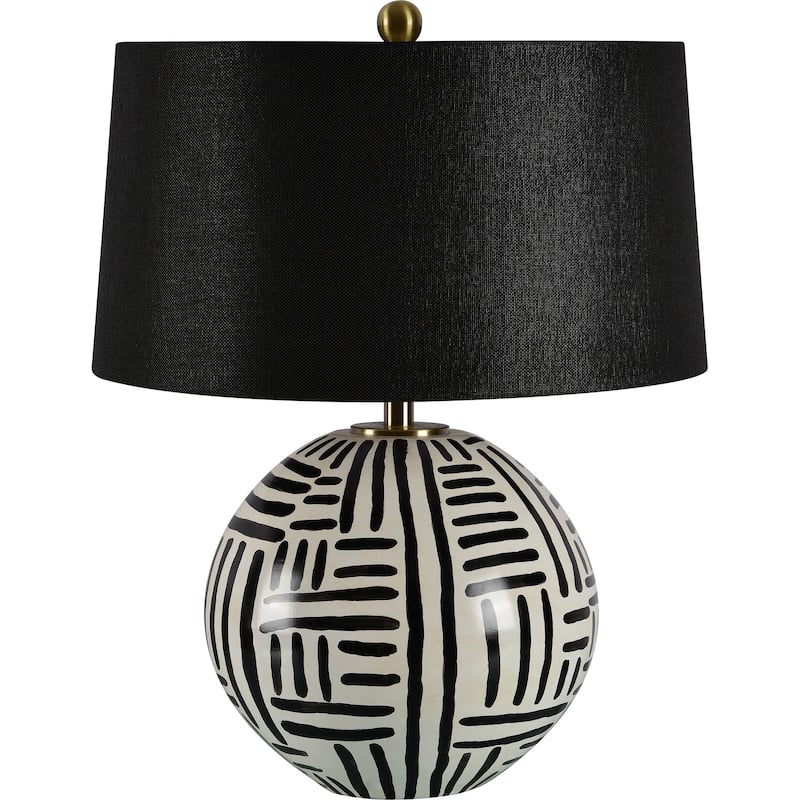 Renwil Milka 24.5" Length Table Lamp, Cream and Black