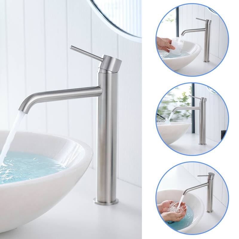 Single-Handle Deck-Mounted Bathroom Sink Faucet