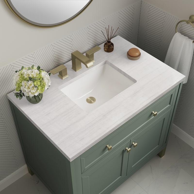 James Martin Vanities Chicago 36" Single Vanity, Smokey Celadon