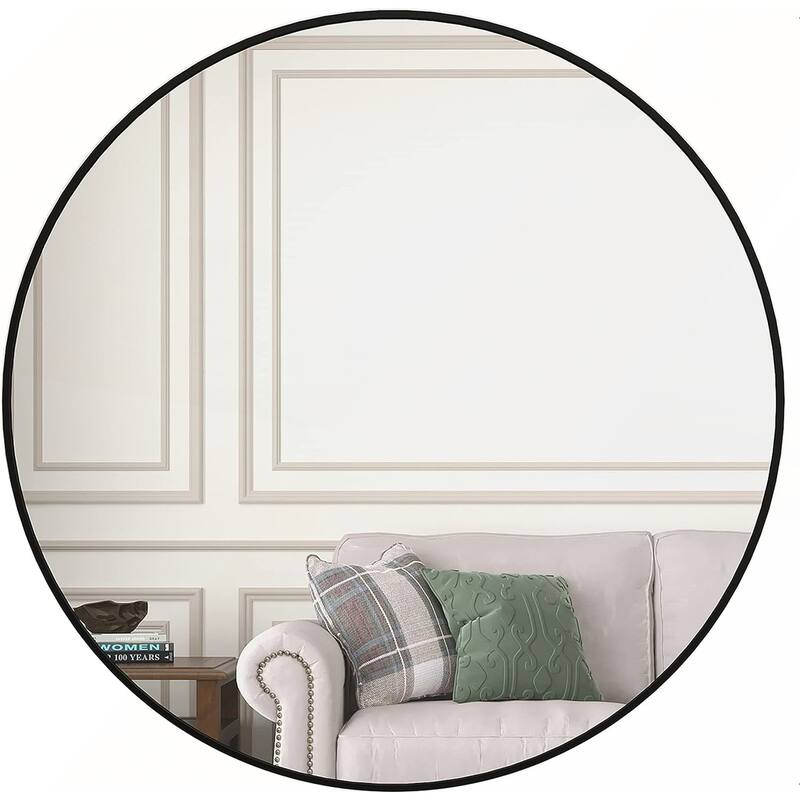 36 Inch Metal Framed Round Bathrrom Mirror