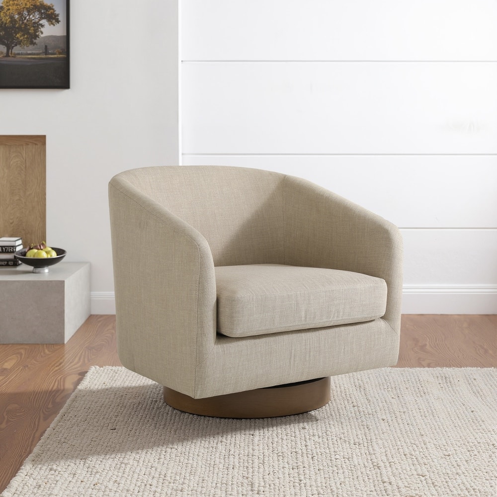 Modern 360°Swivel Barrel Chair