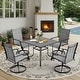 preview thumbnail 169 of 174, Patio Dining Set, Outdoor Dining Table and Chairs Set with Textilene Chairs, Adjustable Umbrella Hole for Garden, Backyard