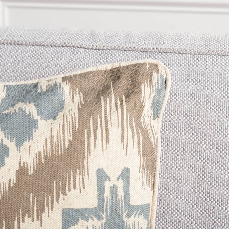 SAFAVIEH Marlie 18-inch Beige/ Saffron Yellow Decorative Pillow (Set of 2)