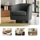 preview thumbnail 158 of 186, Modern Upholstered Barrel Chair Swivel Accent Chair for Living Room