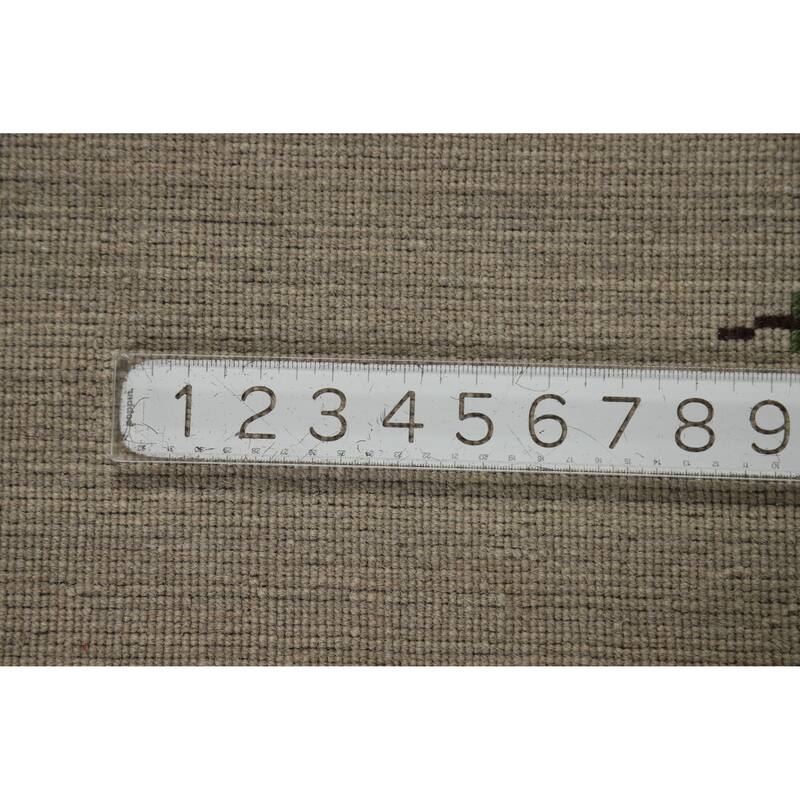 Hand Knotted Oriental 100% Wool Carpet Tribal Tribal Beige & Ivories Gabbeh Area Rug - 7' 8'' X 5' 5''