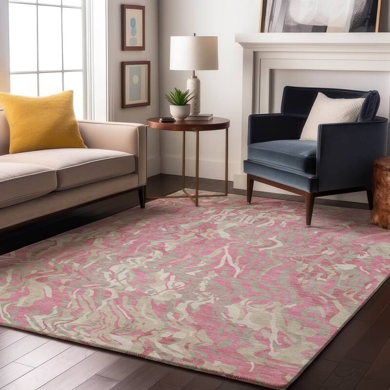 Premium Washable Super Soft Modern Contemporary Mayfield Rug - Pink - 3' x 5'