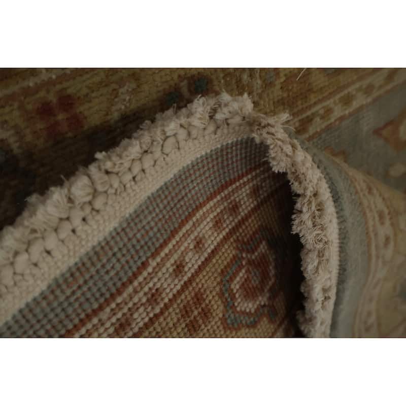 Hand Knotted Oriental 100% Wool Carpet Traditional Floral Navy Blue & Blues Ziegler Area Rug - 3' 2'' X 2' 0''