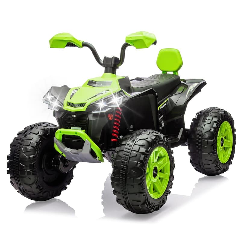 24V Ride on ATV for Kids, 2 Seater Electric Quad Car - Green