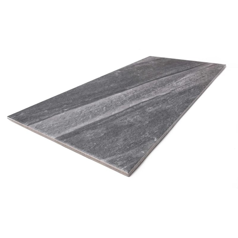 The Tile Life Bayside 12x24 Grafito Matte Stone Look Porcelain Floor & Wall Tile