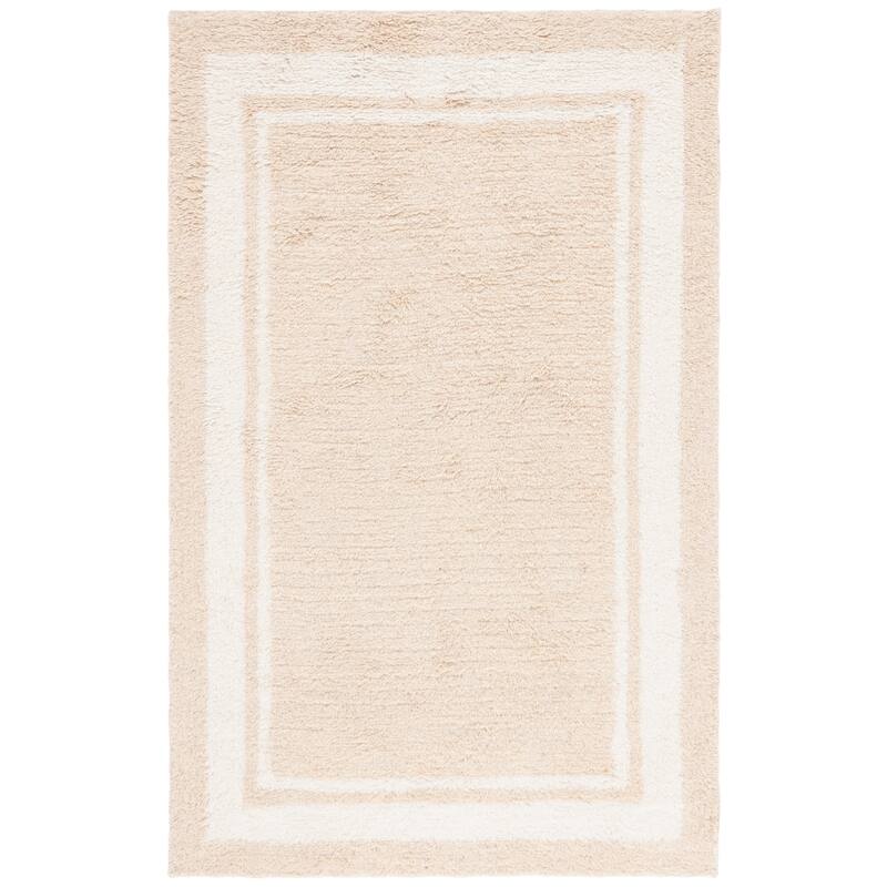 SAFAVIEH Handmade Vermont Racquel Transitional Wool Rug - 6' Square - Beige/Ivory