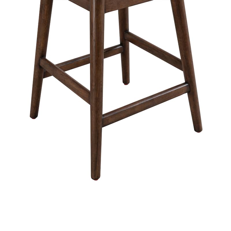 Sadie Modern Swivel Bar Stool, Upholstered Counter Height Chair with Solid Wood Frame