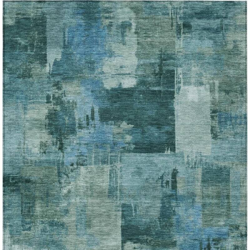 HomeRoots Abstract Transitional Rectangle Outdoor Rug