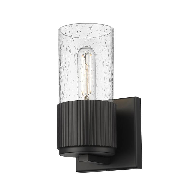 Innovations Lighting Bolivar - 1 Light 7" Wall-Mounted Sconce - Seedy/Matte Black
