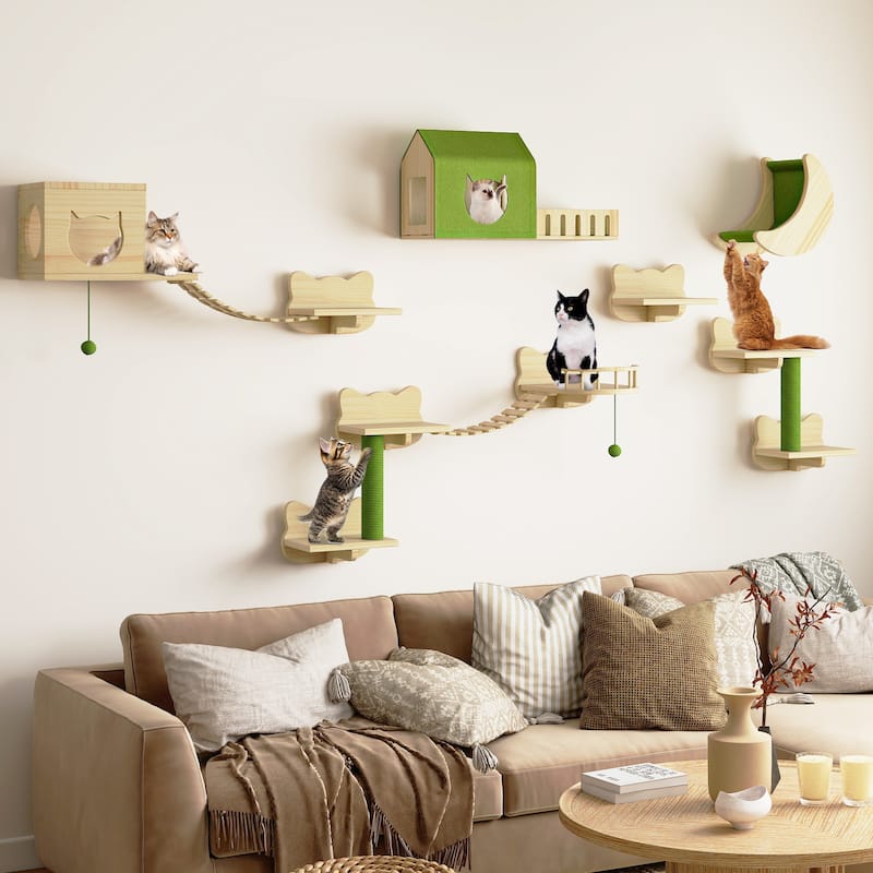 Cat Wall Shelves and Perches - 16PCS