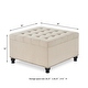 preview thumbnail 23 of 32, Large Square Storage Ottoman with Wooden Legs