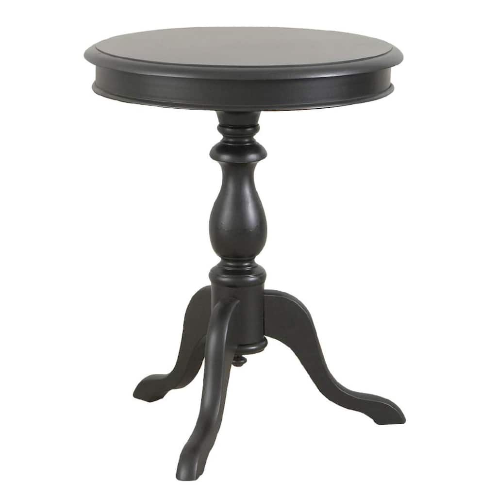 HomeRoots 25" Black Manufactured Wood Round End Table - 19.5