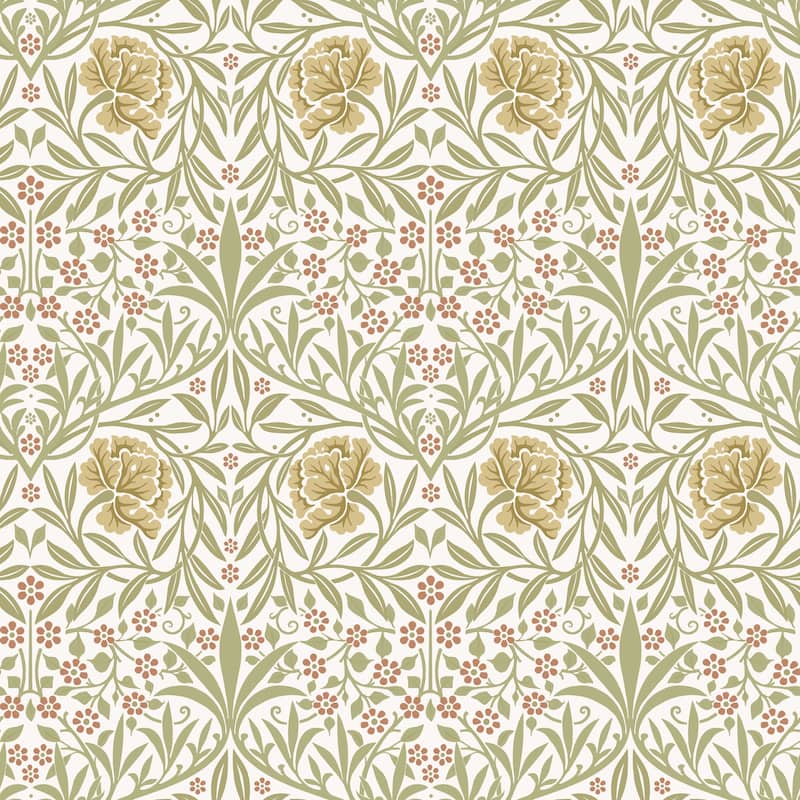 Oxford Union Yellow Floral Vines Wallpaper