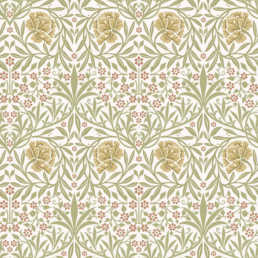 Oxford Union Yellow Floral Vines Wallpaper