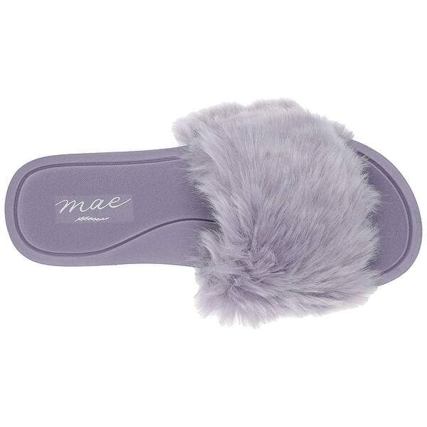 Mae Womens Fuzzy One-Strap Slipper Brand